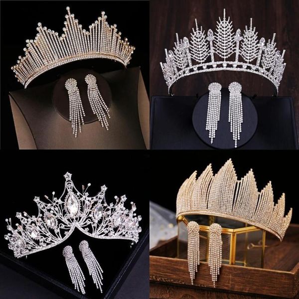 hair clips & barrettes baroque silver color crystal bridal tiaras crowns women with earrings rhinestone pageant diadem luxury wedding access, Golden;silver
hair clips & barrettes baroque silver color crystal bridal tiaras crowns women with earrings rhinestone pageant diadem luxury wedding access, Golden;silver