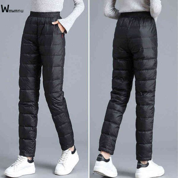 winter warm oversized down pants casual elastic waist ankle length sweatpants women basic outdoor windproof thick cottonpants 211124, Black;white
winter warm oversized down pants casual elastic waist ankle length sweatpants women basic outdoor windproof thick cottonpants 211124, Black;white