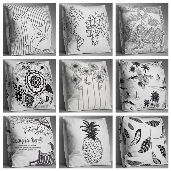 cushion/decorative pillow fashion geometric stripe cover black white throw cases double sides cafe home office
cushion/decorative pillow fashion geometric stripe cover black white throw cases double sides cafe home office