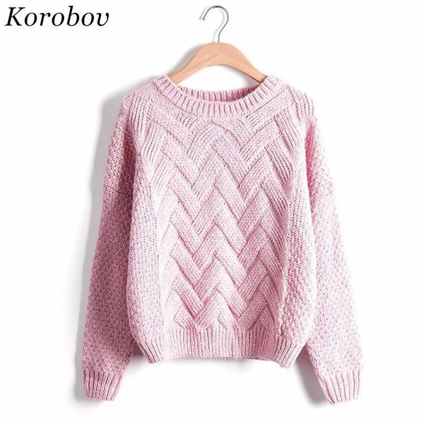 women's sweaters 2021 fashion auttum winter female sweater preppy style loose casual pullovers european solid knitwear 75909, White;black
women's sweaters 2021 fashion auttum winter female sweater preppy style loose casual pullovers european solid knitwear 75909, White;black