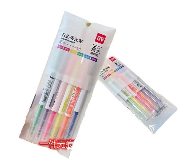 double bv head orcent pen color collection marker 6-color macarone creative set, Black;red
double bv head orcent pen color collection marker 6-color macarone creative set, Black;red