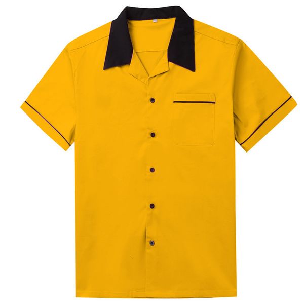 2021 new vintage men's turn-down collar black button yellow short sleeve rockabilly men clothes western bowling shirts fu8n, White;black
2021 new vintage men's turn-down collar black button yellow short sleeve rockabilly men clothes western bowling shirts fu8n, White;black