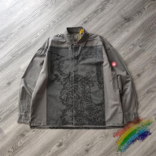 2021 new cavempt c.e 19aw men women 1:1 retro heavy wash gray paint ink print denim shirt jacket cav empt shirts wlc3, White 
2021 new cavempt c.e 19aw men women 1:1 retro heavy wash gray paint ink print denim shirt jacket cav empt shirts wlc3, White