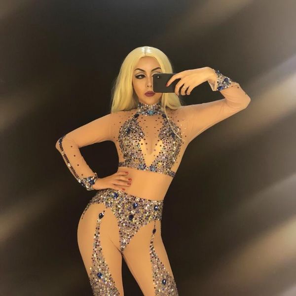 women's jumpsuits & rompers 2021 full sparkling rhinestones nightclub costume women net yarn bling jumpsuit party dancer singer stage w, Black;white
women's jumpsuits & rompers 2021 full sparkling rhinestones nightclub costume women net yarn bling jumpsuit party dancer singer stage w, Black;white