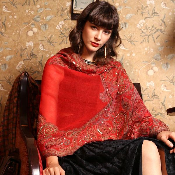 scarves 100% merino wool scarf women nepal big shawl cashew pattern pashmina autumn winter ethnic hand-embroidered cheongsam red, Blue;gray
scarves 100% merino wool scarf women nepal big shawl cashew pattern pashmina autumn winter ethnic hand-embroidered cheongsam red, Blue;gray
