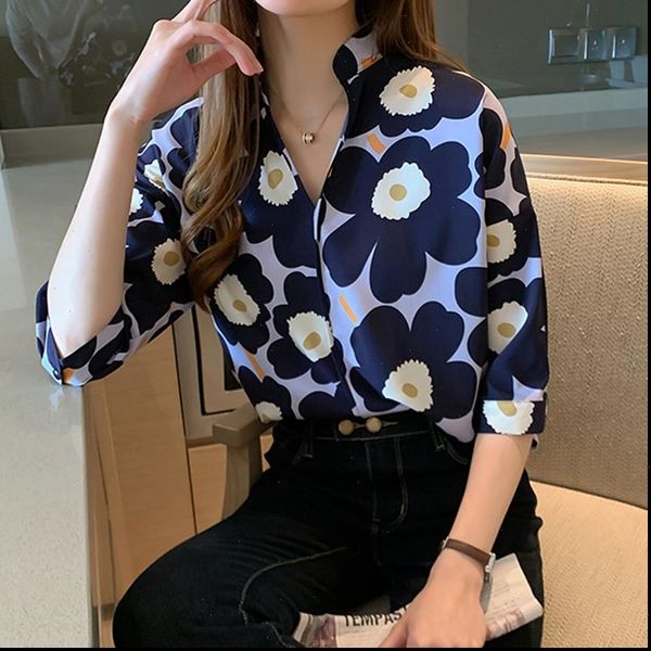 2021 new ropa mujer half sleeve thin blouses stand collar women blusas feminine blouse femme summer print shirts, White
2021 new ropa mujer half sleeve thin blouses stand collar women blusas feminine blouse femme summer print shirts, White