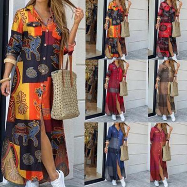2021 new plaid print shirt autumn women long sleeve ankle-length laides turn-down collar office es sun 19q0, Black;gray
2021 new plaid print shirt autumn women long sleeve ankle-length laides turn-down collar office es sun 19q0, Black;gray