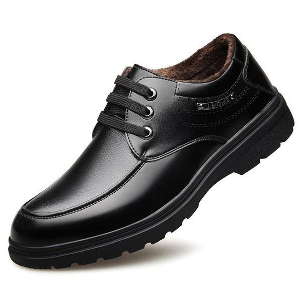 dress shoes soft and comfortable men's single plus velvet warm business casual wear non-slip thick-soled leather men, Black
dress shoes soft and comfortable men's single plus velvet warm business casual wear non-slip thick-soled leather men, Black