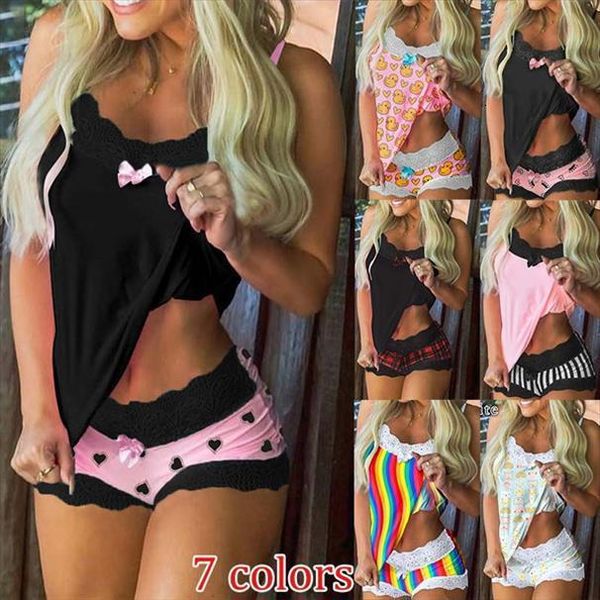strap lace pajama set womens sleepwears sleeveless trim bowknot pyjamas sleep shorts pijama suit sleepwear women nighties, Black;red
strap lace pajama set womens sleepwears sleeveless trim bowknot pyjamas sleep shorts pijama suit sleepwear women nighties, Black;red