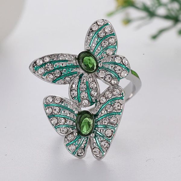 cluster rings classic green butterfly fashion lovely girl silver ring luxury jewelry engagement wedding for women gift, Golden;silver
cluster rings classic green butterfly fashion lovely girl silver ring luxury jewelry engagement wedding for women gift, Golden;silver