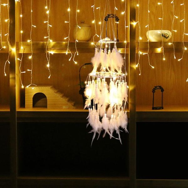 decorative objects & figurines ins handmade creative small night lamp double layer dreamcatcher wind chimes pendant cute girl room decoratio
decorative objects & figurines ins handmade creative small night lamp double layer dreamcatcher wind chimes pendant cute girl room decoratio