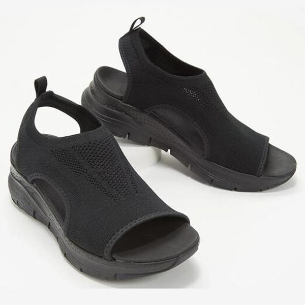 sandals women's for casual style mesh thick-soled soft-soled open toes flat-bottomed flying fish mouth shoes, Black
sandals women's for casual style mesh thick-soled soft-soled open toes flat-bottomed flying fish mouth shoes, Black