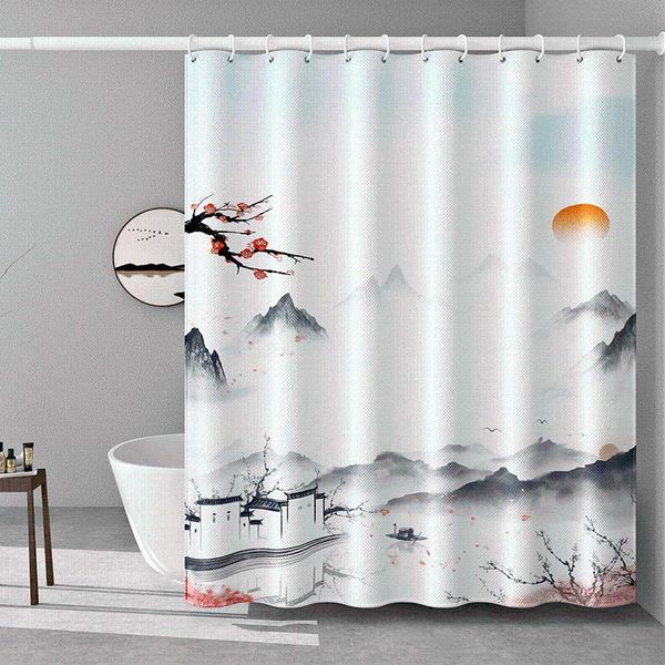 chinese style curtain bathroom polyester fiber aesthetic waterproof shower curtain anti-mildew tende bathroom decoration di50yl
chinese style curtain bathroom polyester fiber aesthetic waterproof shower curtain anti-mildew tende bathroom decoration di50yl