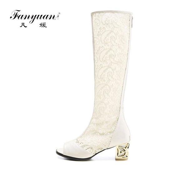 dress shoes fanyuan women sandals lace peep toe roman summer long boots breathable clear high heel woman sandalie zip size 33-46, Black
dress shoes fanyuan women sandals lace peep toe roman summer long boots breathable clear high heel woman sandalie zip size 33-46, Black