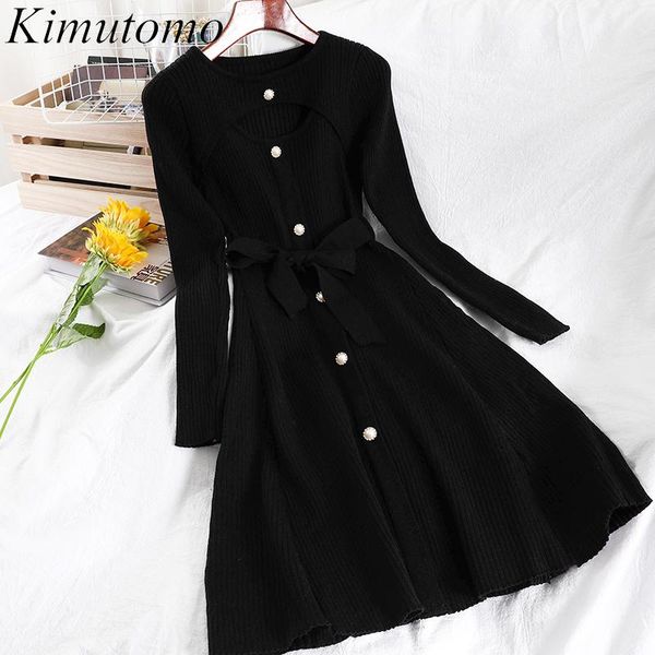 casual dresses kimutomo women knitted dress autumn hong kong style ins female hollow out buttons lace up a-line vestidos elegant, Black;gray
casual dresses kimutomo women knitted dress autumn hong kong style ins female hollow out buttons lace up a-line vestidos elegant, Black;gray