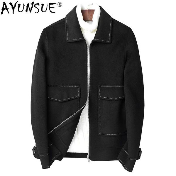 men's wool & blends ayunsue autumn coats mens clothing double-sided woolen jackets male black korean coat outwear casaco masculino sqq3
men's wool & blends ayunsue autumn coats mens clothing double-sided woolen jackets male black korean coat outwear casaco masculino sqq3