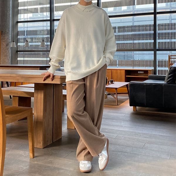 2021 winter woolen men's fashion casual wide-leg men streetwear straight suit mens pants m-xl gmgk, Black
2021 winter woolen men's fashion casual wide-leg men streetwear straight suit mens pants m-xl gmgk, Black