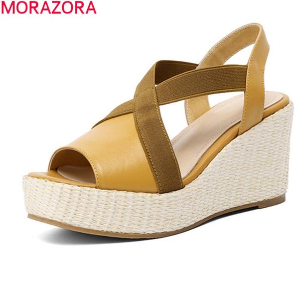sandals morazora genuine leather party wedding shoes fashion platform women summer high heels ladies yellow, Black
sandals morazora genuine leather party wedding shoes fashion platform women summer high heels ladies yellow, Black