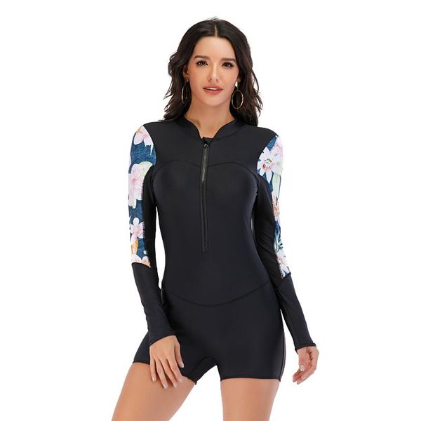 swimwear women long sleeve rash guard uv upf 50+ sun protection printed zipper surfing wetsuit one piece swimsuit bathing suit
swimwear women long sleeve rash guard uv upf 50+ sun protection printed zipper surfing wetsuit one piece swimsuit bathing suit