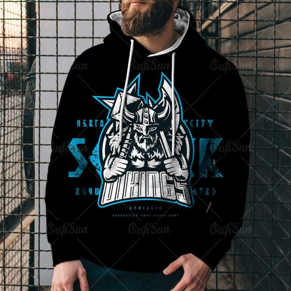 3d sweater fashion new hoodie trend viking myth warrior print men's casual nag, Black
3d sweater fashion new hoodie trend viking myth warrior print men's casual nag, Black
