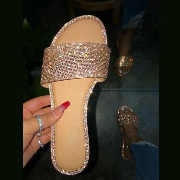 slippers summer women sequin selling women's shoes ladies diamond flat sandals plus size beach, Black
slippers summer women sequin selling women's shoes ladies diamond flat sandals plus size beach, Black