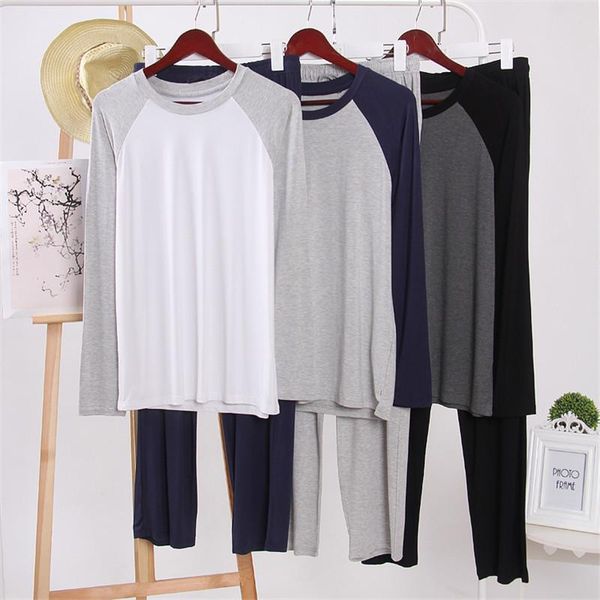 men's sleepwear modal herrenpyjama home service anzug sommer frühling und herbst dünne langärmelige hosen können locker zweiteiliger ge, Black;brown
men's sleepwear modal herrenpyjama home service anzug sommer frühling und herbst dünne langärmelige hosen können locker zweiteiliger ge, Black;brown