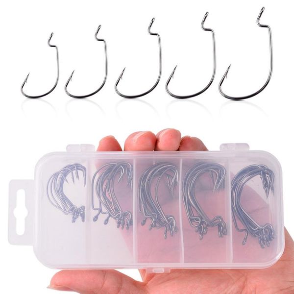 fishing hooks 50pcs worm hook clamp wide gap crank set for soft bait worms high carbon steel barbed
fishing hooks 50pcs worm hook clamp wide gap crank set for soft bait worms high carbon steel barbed