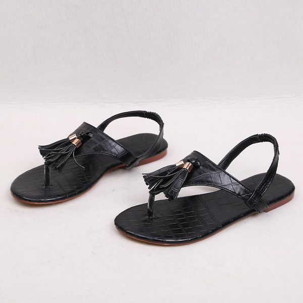 women clip toe pu leather sandals ladies fringe back strap slippers female fashion casual summer flats shoes woman beach slipper, Black
women clip toe pu leather sandals ladies fringe back strap slippers female fashion casual summer flats shoes woman beach slipper, Black