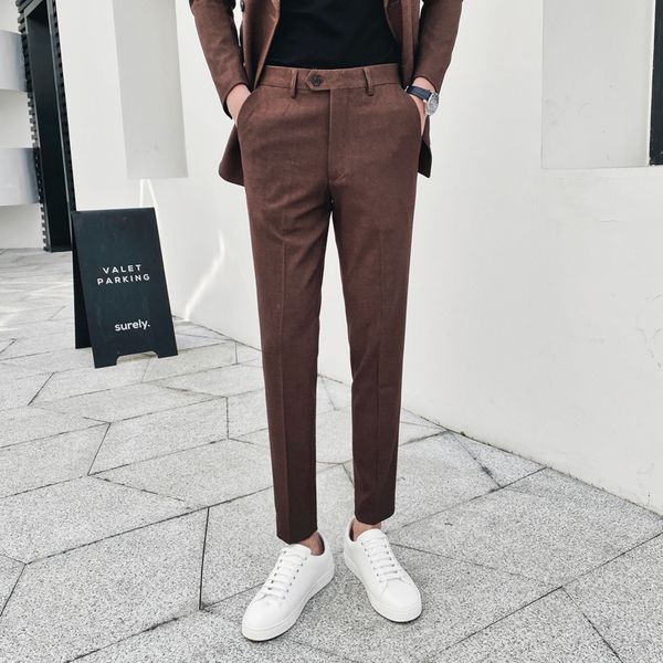 formal fashion business suit for fine casual men wedding dress solid pants male clothes 2021 spring qmtc, Black
formal fashion business suit for fine casual men wedding dress solid pants male clothes 2021 spring qmtc, Black