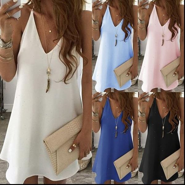 2021 new european and american womens chiffon strap style v neck big swing dress drop shipping good quality, Black;gray
2021 new european and american womens chiffon strap style v neck big swing dress drop shipping good quality, Black;gray