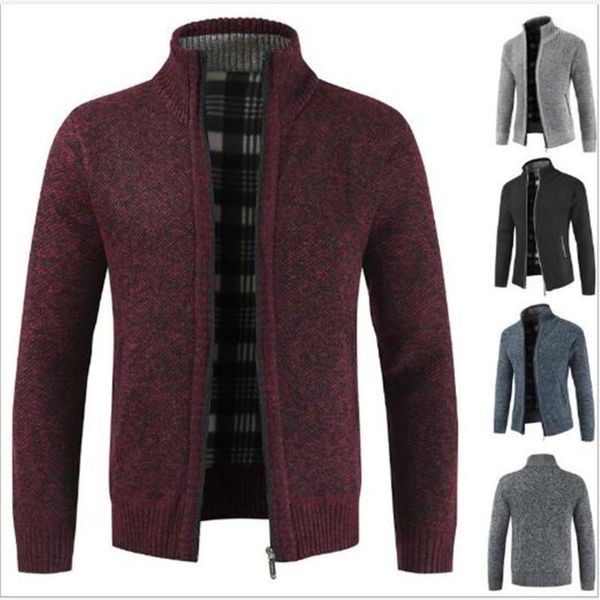 men's jackets 2021 foreign trade autumn and winter stand-up collar cardigan zipper sweater long-sleeved knitted jacket coat, Black;brown
men's jackets 2021 foreign trade autumn and winter stand-up collar cardigan zipper sweater long-sleeved knitted jacket coat, Black;brown
