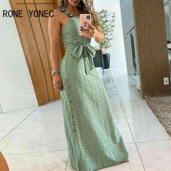 women elegant dress thick strap hollow out maxi with belt casual summer 210623, Black;gray
women elegant dress thick strap hollow out maxi with belt casual summer 210623, Black;gray