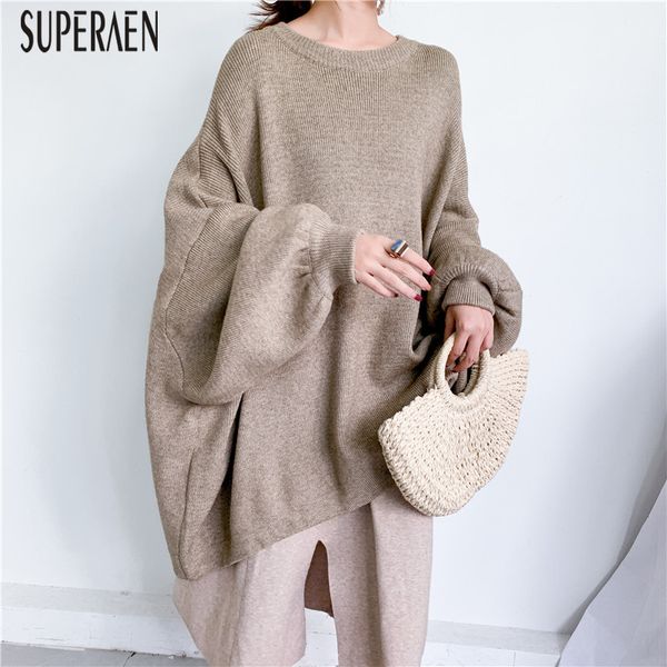 superaen fashion pullovers sweater women autumn and winter bat sleeve new big size ladies solid color casual clothes 210218, White;black
superaen fashion pullovers sweater women autumn and winter bat sleeve new big size ladies solid color casual clothes 210218, White;black