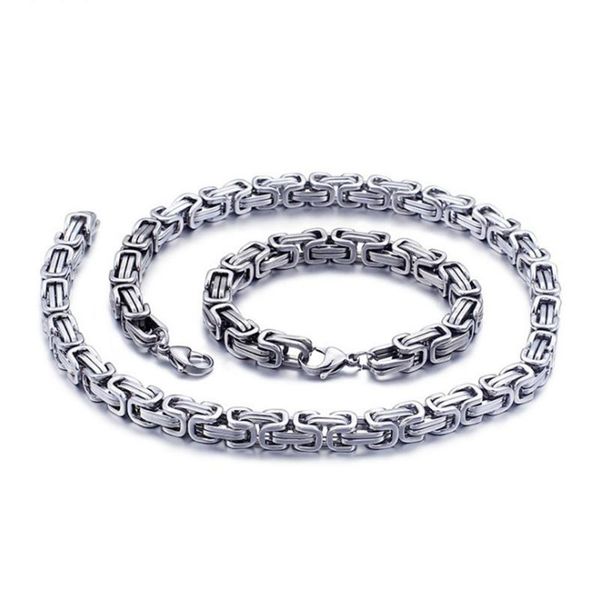 chains 5/6/8mm silver color charm bike jewelry 316l stainless steel gold/black byzantine box chain mens women necklace/bracelet 20-60cm
chains 5/6/8mm silver color charm bike jewelry 316l stainless steel gold/black byzantine box chain mens women necklace/bracelet 20-60cm