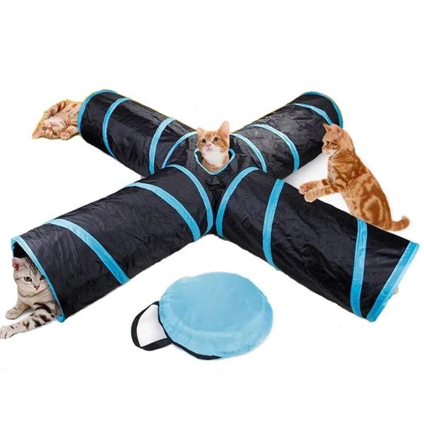 cat toys pet tunnel for kitten 4 holes collapsible crinkle playing toy with ball tent small animal
cat toys pet tunnel for kitten 4 holes collapsible crinkle playing toy with ball tent small animal