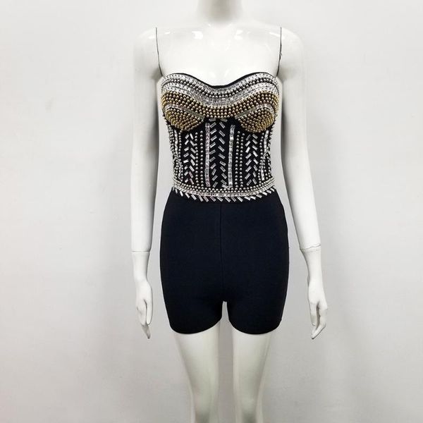 black mantual beading bodycon rayon bandage playsuit fashion fashion playsuit, Black;white
black mantual beading bodycon rayon bandage playsuit fashion fashion playsuit, Black;white