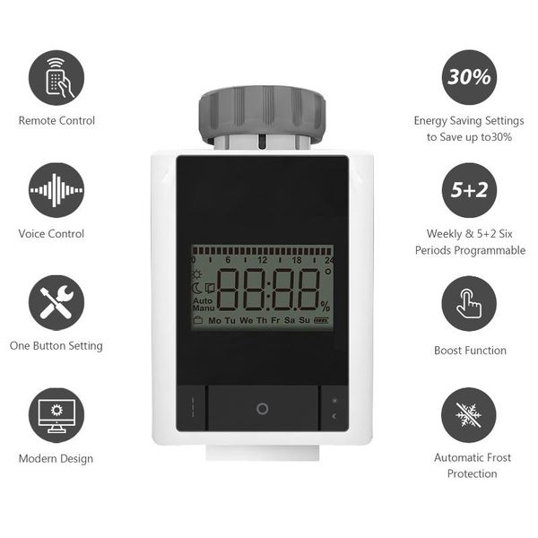 smart home control wifi thermostat 7 days programmable zigbee3.0 radiator valve intelligent temperature
smart home control wifi thermostat 7 days programmable zigbee3.0 radiator valve intelligent temperature