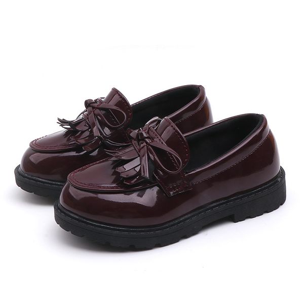 children student performance shoes retro girls' patent leather shoes performance shoes for girls, Black;red
children student performance shoes retro girls' patent leather shoes performance shoes for girls, Black;red