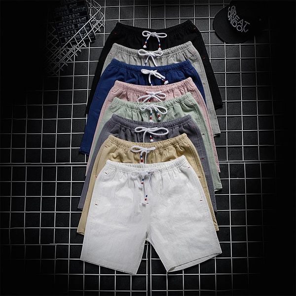 men's shorts cotton linen shorts knee length men summer fashion casual loose large size elastic waist casual beach, White;black
men's shorts cotton linen shorts knee length men summer fashion casual loose large size elastic waist casual beach, White;black