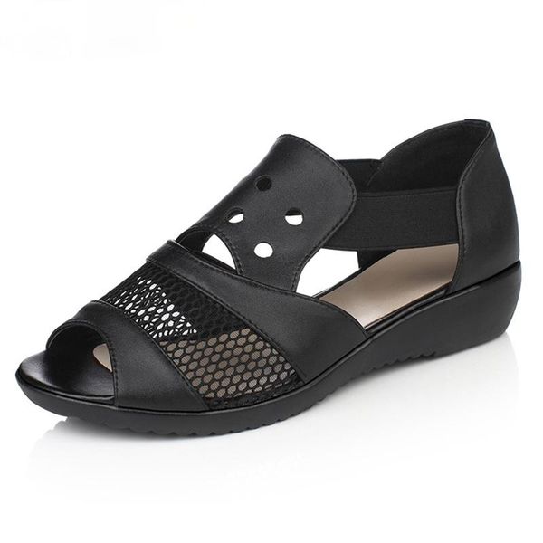 sandals mother genuine leather 2021 women summer casual flats hollow cozy large size shoes, Black
sandals mother genuine leather 2021 women summer casual flats hollow cozy large size shoes, Black