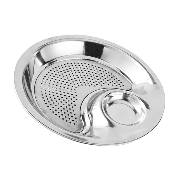 dishes & plates stainless steel dumplings plate with dipping saucer double-layer draining dinner serving dish (26cm)
dishes & plates stainless steel dumplings plate with dipping saucer double-layer draining dinner serving dish (26cm)