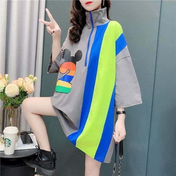 women's t-shirt summer womens t-shirt large size stand-up collar short-sleeved loose mid-length design sense clothes women clothin, White
women's t-shirt summer womens t-shirt large size stand-up collar short-sleeved loose mid-length design sense clothes women clothin, White