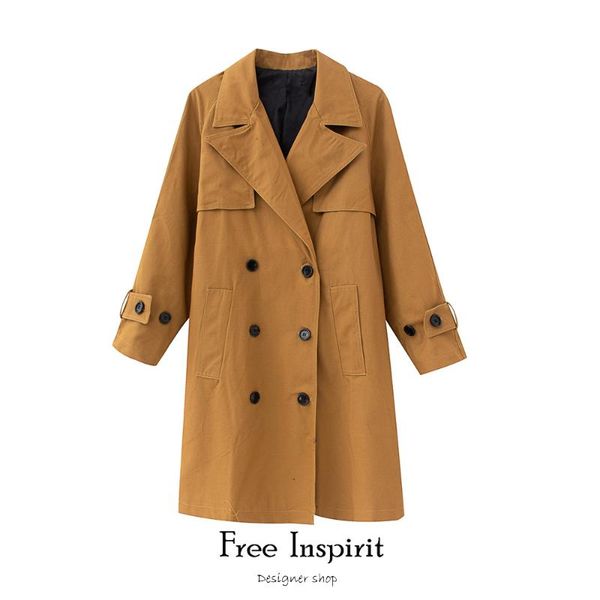 women's trench coats 2021 winter inspirit arrival female double breasted office lady long camel coat, Tan;black
women's trench coats 2021 winter inspirit arrival female double breasted office lady long camel coat, Tan;black