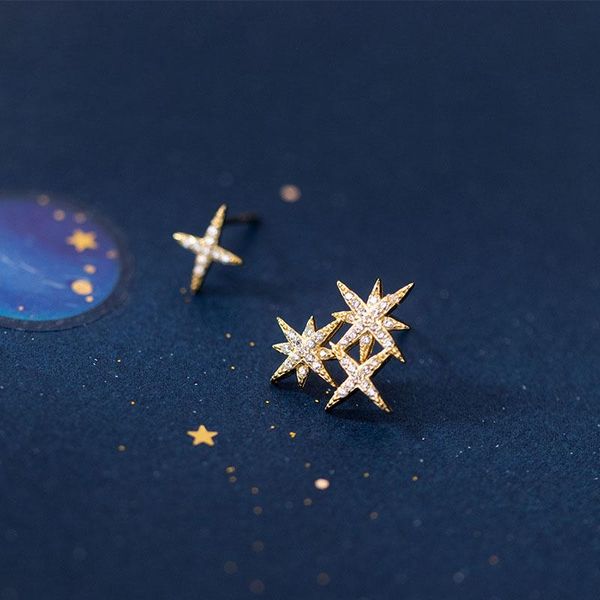shining stars stud earrings s925 sterling silver boho jewelry french earrings minimalism brincos pendientes for women, Golden;silver
shining stars stud earrings s925 sterling silver boho jewelry french earrings minimalism brincos pendientes for women, Golden;silver