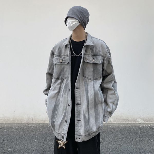 trendy men's denim street fashion fried couple's autumn lapel loose leisure tool et, handsome, Black;brown
trendy men's denim street fashion fried couple's autumn lapel loose leisure tool et, handsome, Black;brown