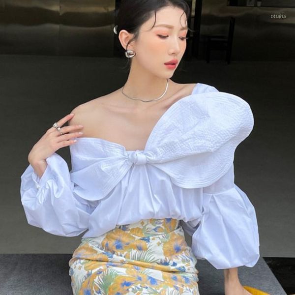women's blouses & shirts fashion casual patchwork sweet bowknot white shirt female slash neck puff sleeve for women 2021 summer
women's blouses & shirts fashion casual patchwork sweet bowknot white shirt female slash neck puff sleeve for women 2021 summer