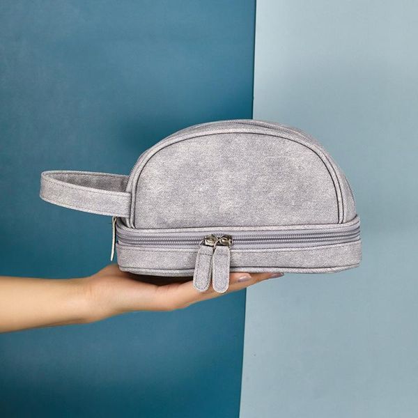 cosmetic bags & cases simple denim high-texture storage bag dry wet separation double-layer wash portable multi-zipper travel
cosmetic bags & cases simple denim high-texture storage bag dry wet separation double-layer wash portable multi-zipper travel