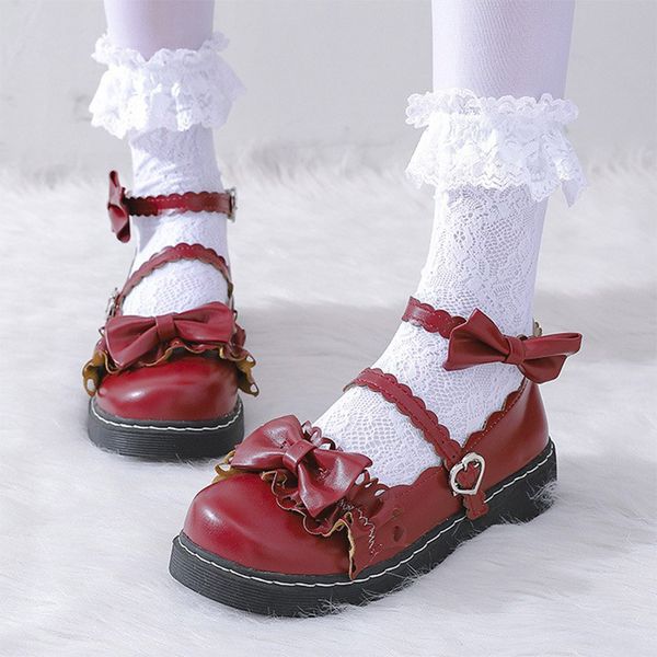 Spring Autumn Lolita Shoes Butterfly Knot Girls Shoes Round Toe Mary Jane Shoes Women Flats Ankle Strap Ladies Black 8210N, Wine red
Spring Autumn Lolita Shoes Butterfly Knot Girls Shoes Round Toe Mary Jane Shoes Women Flats Ankle Strap Ladies Black 8210N, Wine red