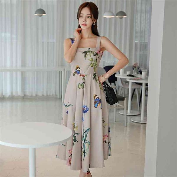 retro dress summer korean ladies sleeveless elegant print loose long party dresses for women clothing 210602, Black;gray
retro dress summer korean ladies sleeveless elegant print loose long party dresses for women clothing 210602, Black;gray