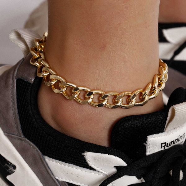 accessories punk personality indifference decoration women's single layer thick hollow simple foot chain, Silver
accessories punk personality indifference decoration women's single layer thick hollow simple foot chain, Silver